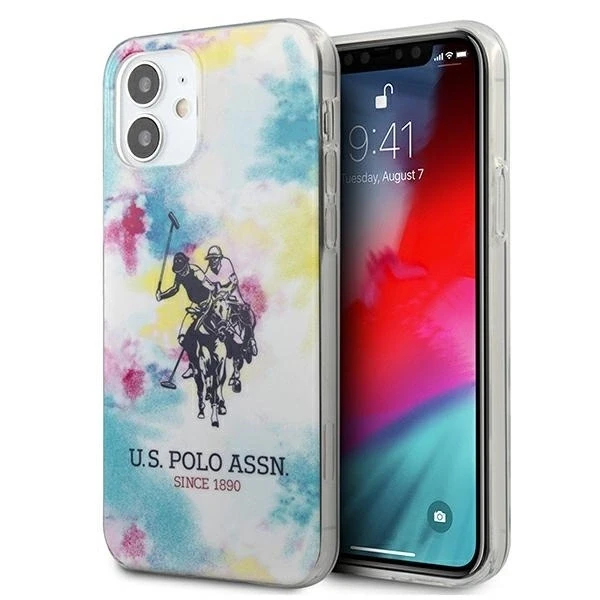 Dėklas Us Polo Assn US Polo USHCP12SPCUSML Apple iPhone 12 mini 5,4" daugiaspalvis kaklaraištis ir dažų kolekcija