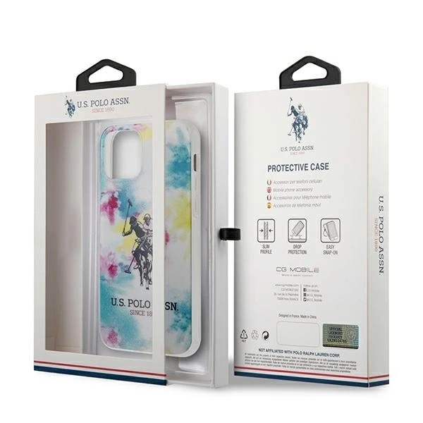 Dėklas Us Polo Assn US Polo USHCP12SPCUSML Apple iPhone 12 mini 5,4" daugiaspalvis kaklaraištis ir dažų kolekcija