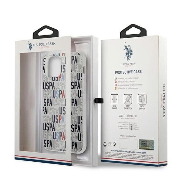 Us Polo Assn US Polo USHCP12SPCUSPA6 Apple iPhone 12 mini 5,4" telefono dėklas baltos spalvos Logo Mania Collection