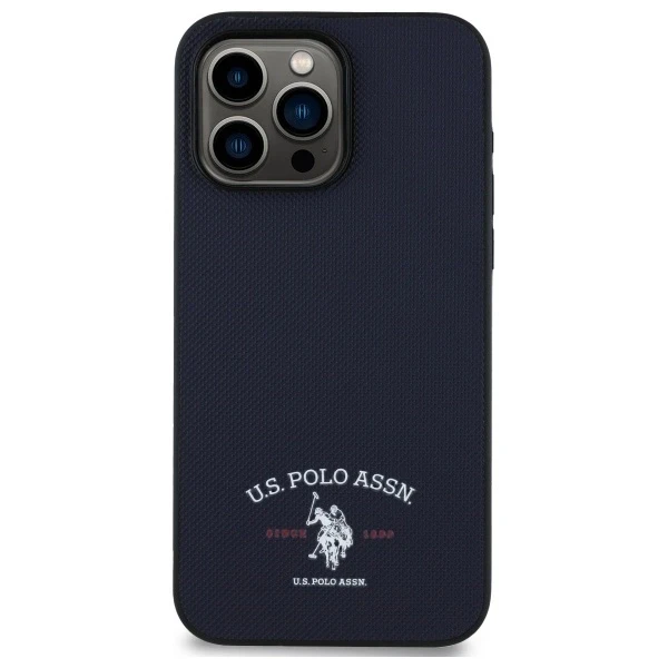 Dėklas „Us Polo Assn“ „US Polo“ USHCP15XPARV „Apple iPhone 15 Pro Max 6,7" tamsiai mėlynas su spausdintu DH logotipu