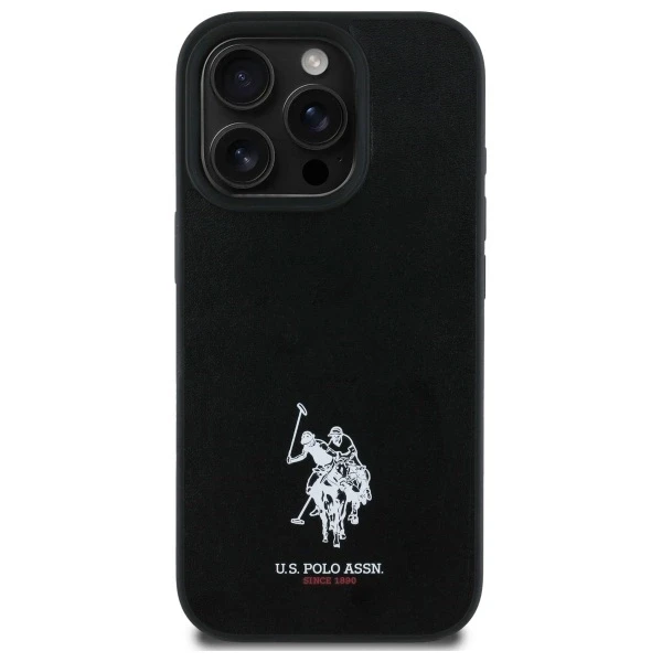 Dėklas Us Polo Assn US Polo USHCP15XPGEK Apple iPhone 15 Pro Max 6,7″ juodos spalvos Leather Embroidered spalvos DH Color