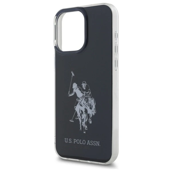 Dėklas „Us Polo Assn“ „US Polo“ USHCP15XTPUHRBK „Apple iPhone 15 Pro Max 6,7“ juodos spalvos blizgus didelis logotipas