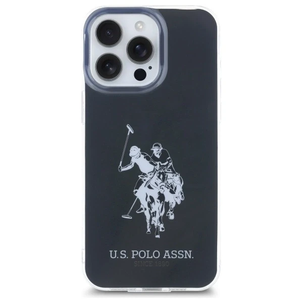 Dėklas „Us Polo Assn“ „US Polo“ USHCP15XTPUHRBK „Apple iPhone 15 Pro Max 6,7“ juodos spalvos blizgus didelis logotipas