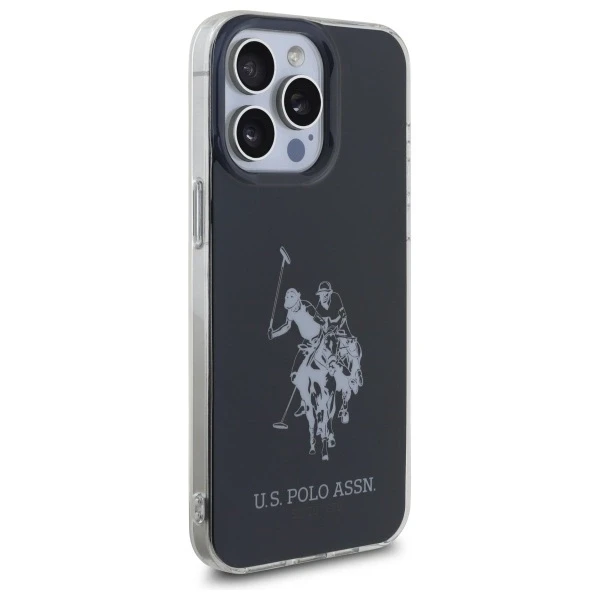 Dėklas „Us Polo Assn“ „US Polo“ USHCP15XTPUHRBK „Apple iPhone 15 Pro Max 6,7“ juodos spalvos blizgus didelis logotipas