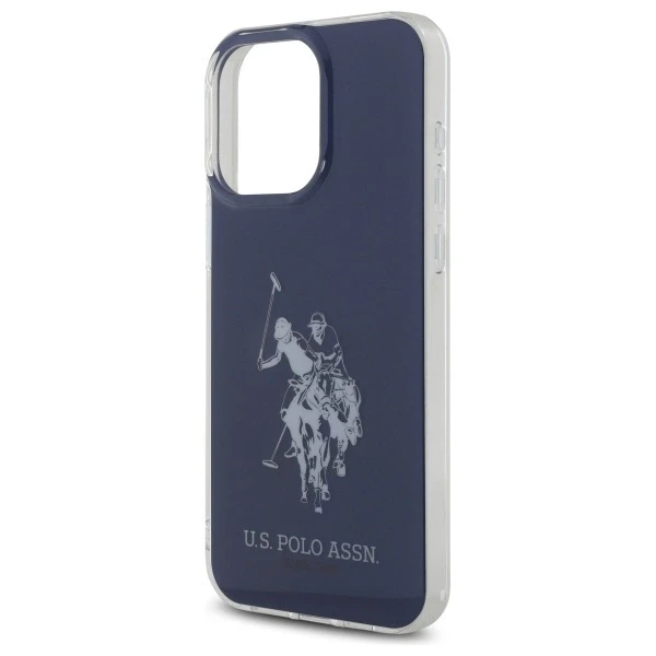 Dėklas „Us Polo Assn“ „US Polo“ USHCP15XTPUHRBV „Apple iPhone 15 Pro Max 6,7" mėlynas su blizgančiu dideliu logotipu