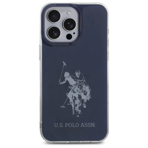 Dėklas „Us Polo Assn“ „US Polo“ USHCP15XTPUHRBV „Apple iPhone 15 Pro Max 6,7" mėlynas su blizgančiu dideliu logotipu
