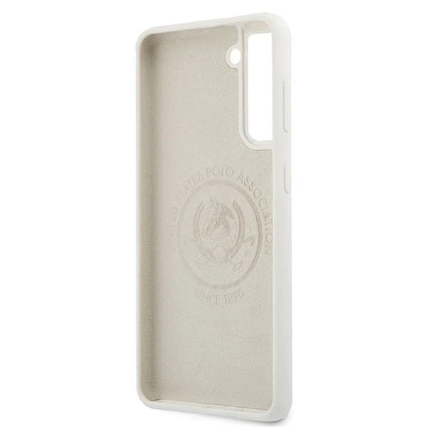Dėklas Us Polo Assn US Polo USHCS21MSLHRWH S21+ G996 baltos spalvos Silicone Logo