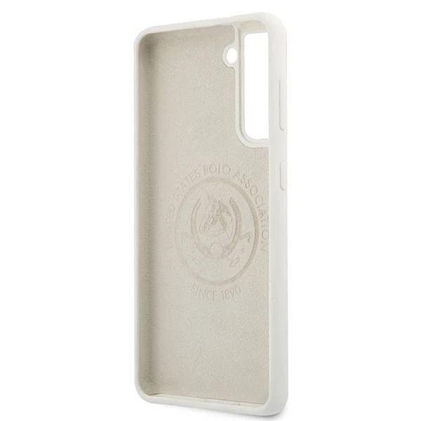 Dėklas Us Polo Assn US Polo USHCS21SSLHRWH S21 G991 baltos spalvos Silicone Logo