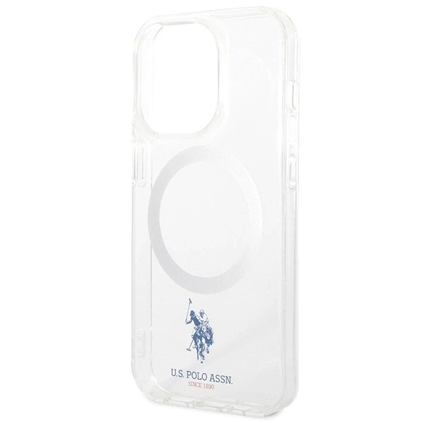 Us Polo Assn US Polo USHMP15LUCIT Apple iPhone 15 Pro 6.1" dėklas telefonui skaidrus MagSafe Collection