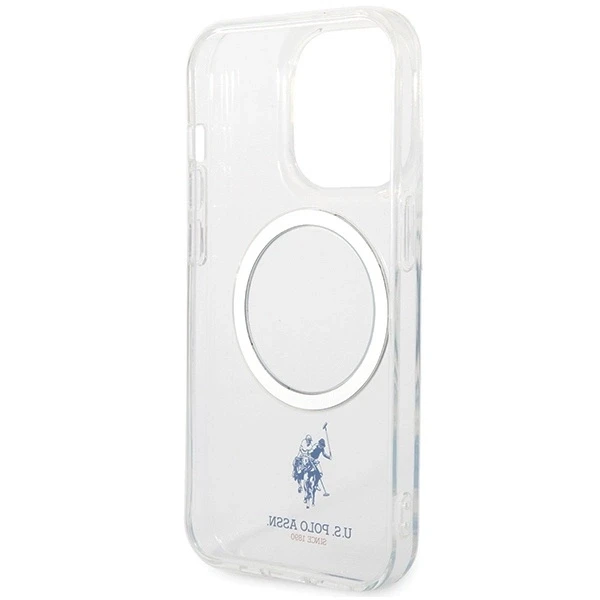 Us Polo Assn US Polo USHMP15LUCIT Apple iPhone 15 Pro 6.1" dėklas telefonui skaidrus MagSafe Collection