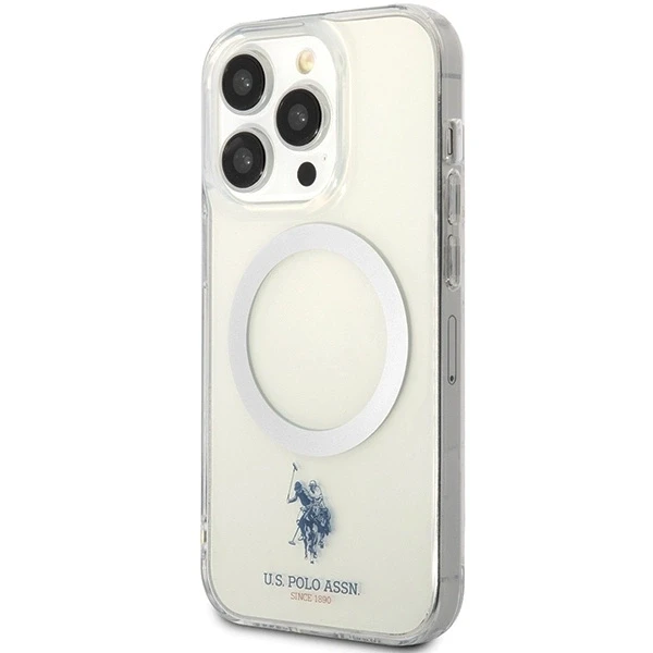 Us Polo Assn US Polo USHMP15LUCIT Apple iPhone 15 Pro 6.1" dėklas telefonui skaidrus MagSafe Collection