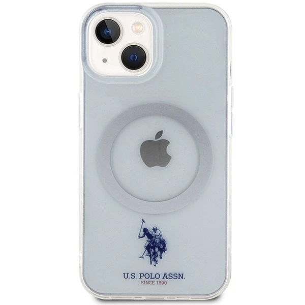 Us Polo Assn US Polo USHMP15SUCIT Apple iPhone 15 / 14 / 13 6.1" dėklas telefonui skaidrus MagSafe Collection