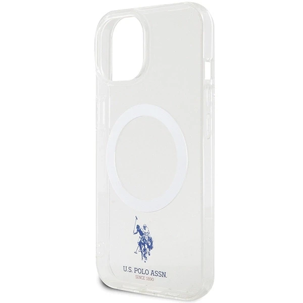Us Polo Assn US Polo USHMP15SUCIT Apple iPhone 15 / 14 / 13 6.1" dėklas telefonui skaidrus MagSafe Collection