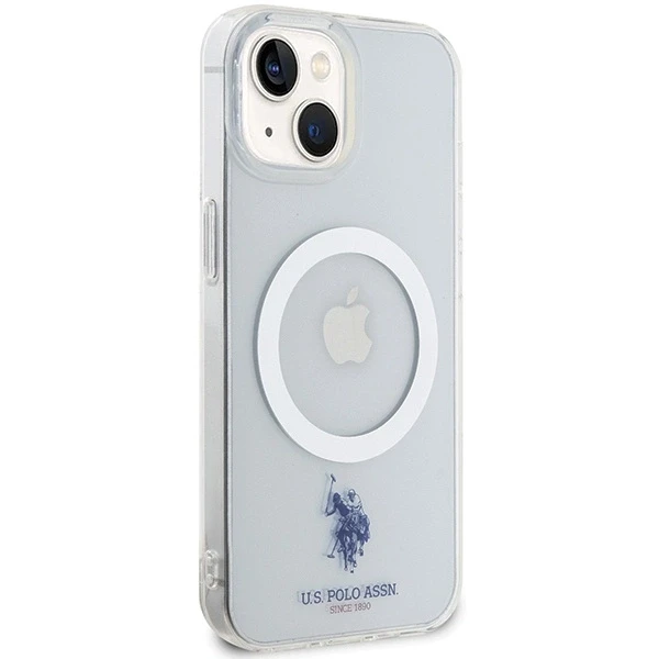 Us Polo Assn US Polo USHMP15SUCIT Apple iPhone 15 / 14 / 13 6.1" dėklas telefonui skaidrus MagSafe Collection