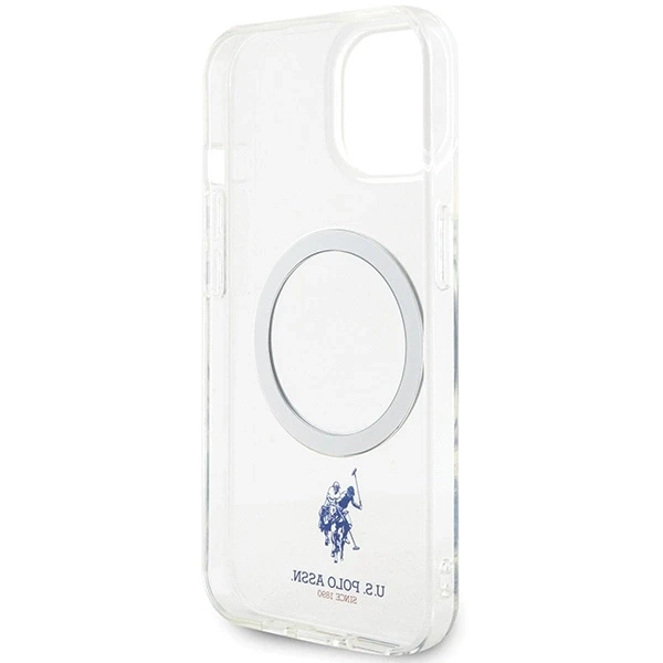 Us Polo Assn US Polo USHMP15SUCIT Apple iPhone 15 / 14 / 13 6.1" dėklas telefonui skaidrus MagSafe Collection