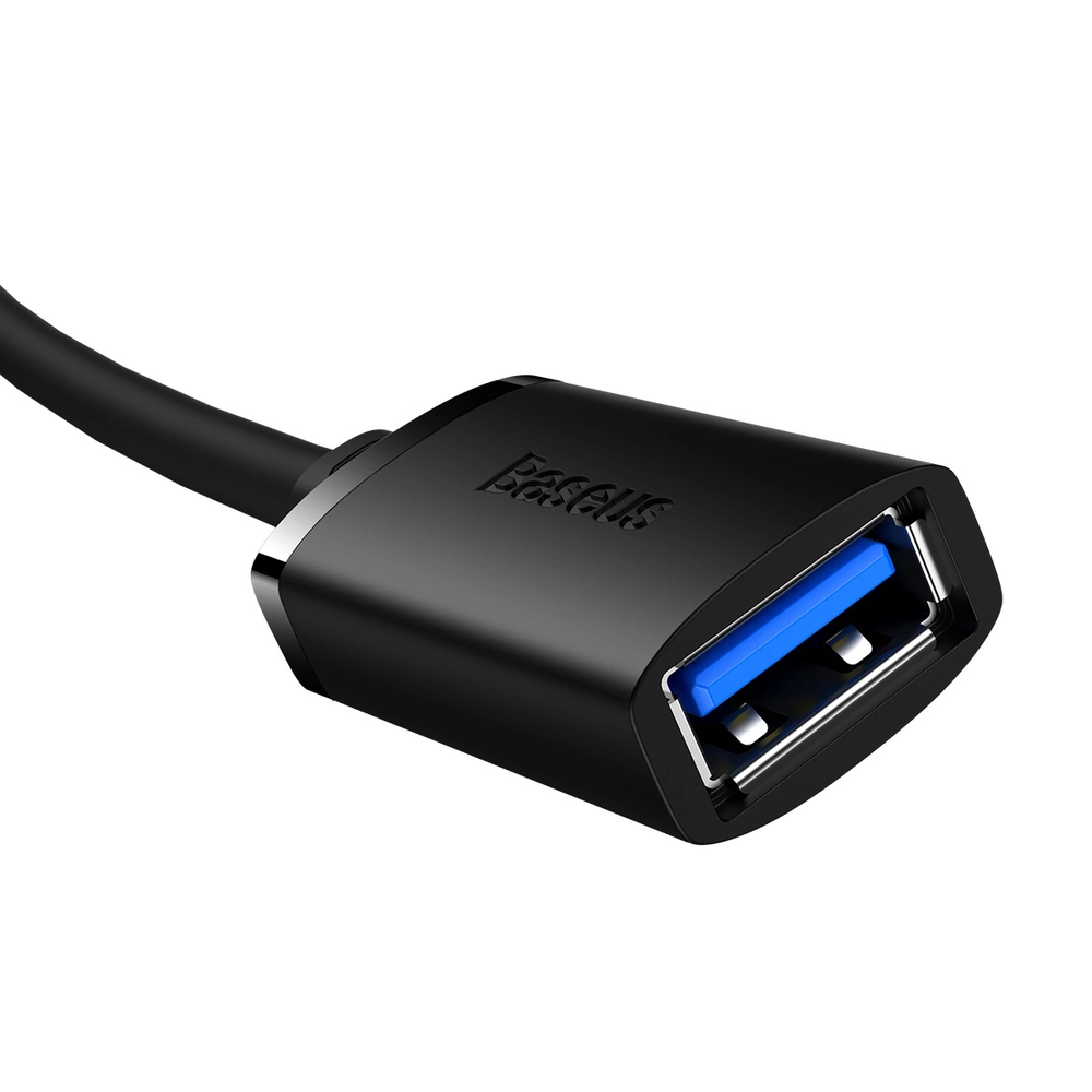USB 2.0 prailginimo kabelis Baseus vyris į moterišką, AirJoy serija, 1.5 m (juodas)