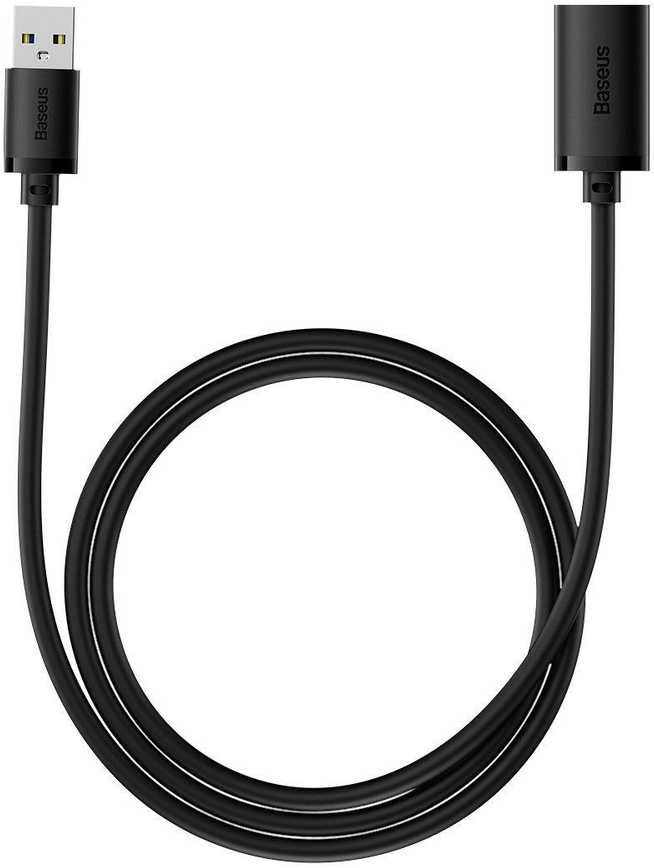 USB 2.0 prailginimo kabelis Baseus vyris į moterišką, AirJoy serija, 1.5 m (juodas)