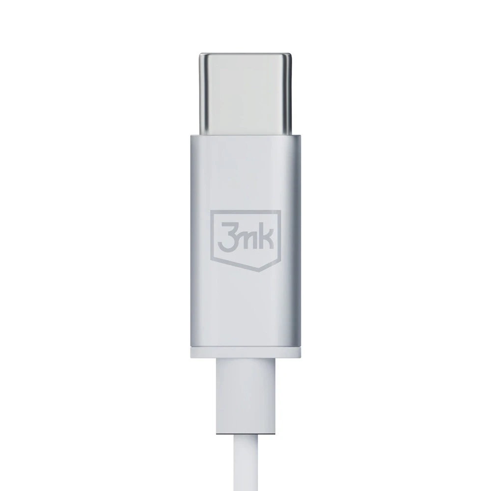 Ausinės 3mk su laidu Earphones USB-C baltos