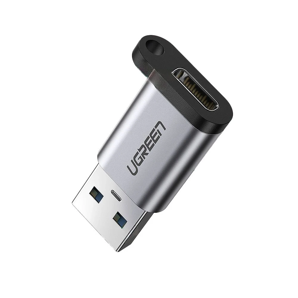 Adapteris USB A kištukas į USB-C kištukas UGREEN 3.0 (pilkas)