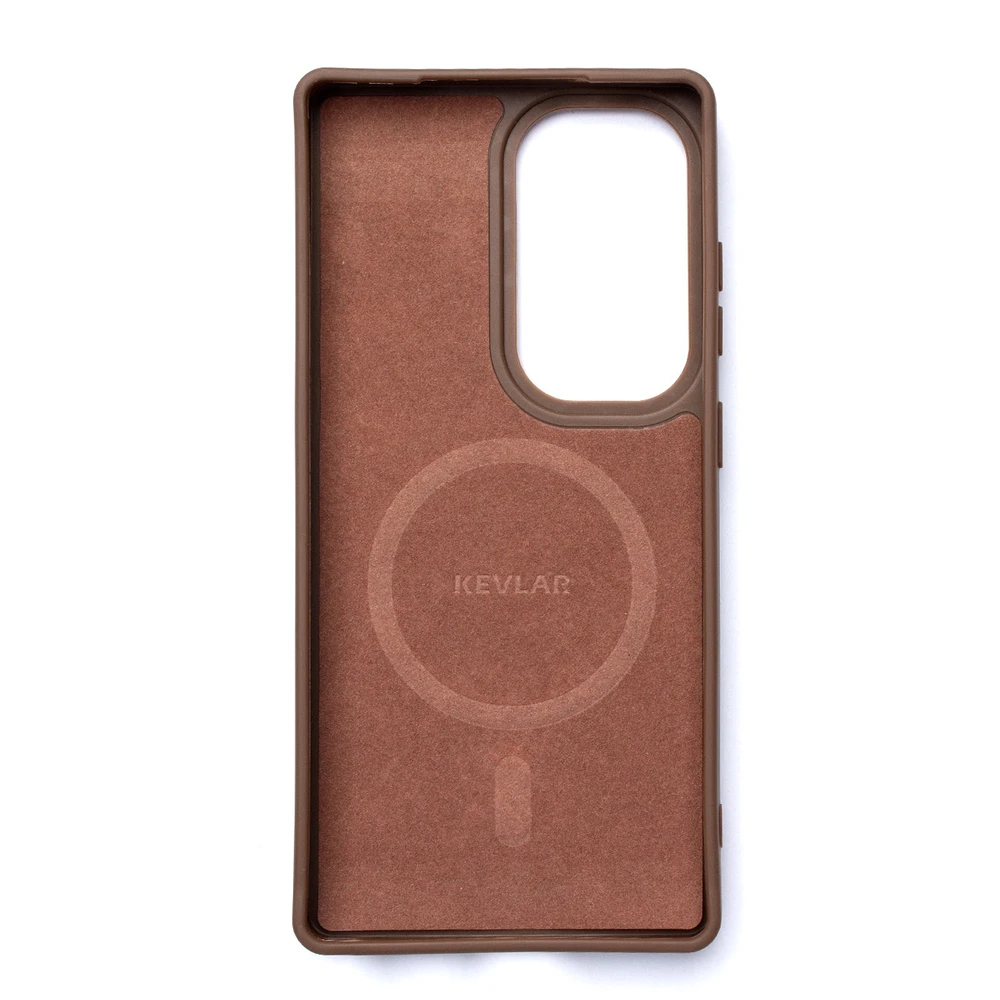 Wozinsky Carbon Fiber with MagSafe for Samsung Galaxy S25 – dėklas telefonui rudos spalvos