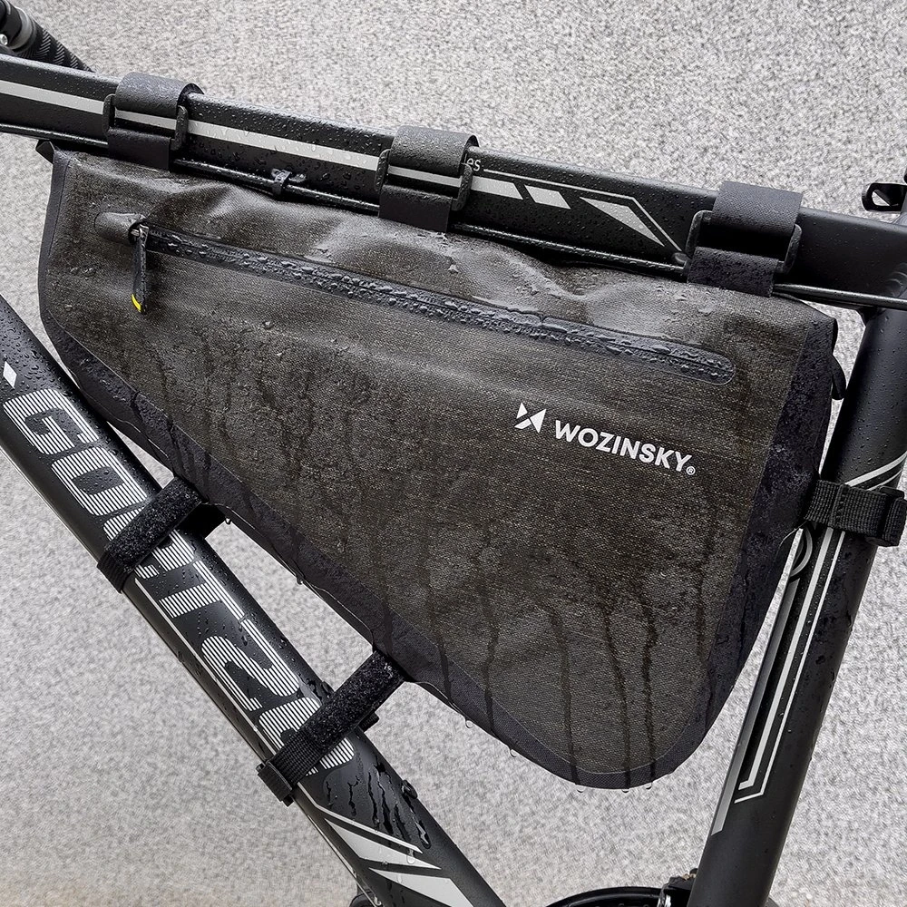 Wozinsky bicycle frame bag 3.5 l pilkos spalvos (WBB15BK)