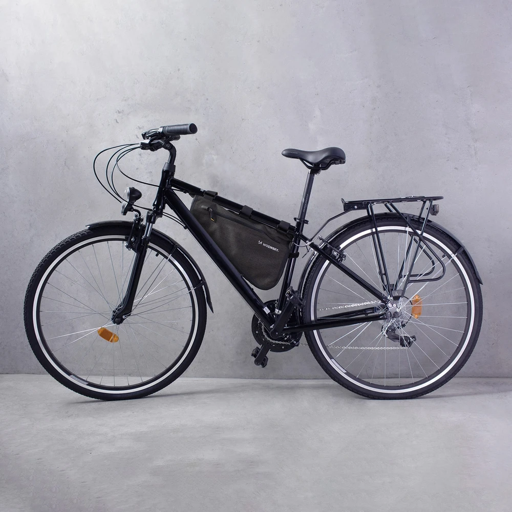 Wozinsky bicycle frame bag 3.5 l pilkos spalvos (WBB15BK)