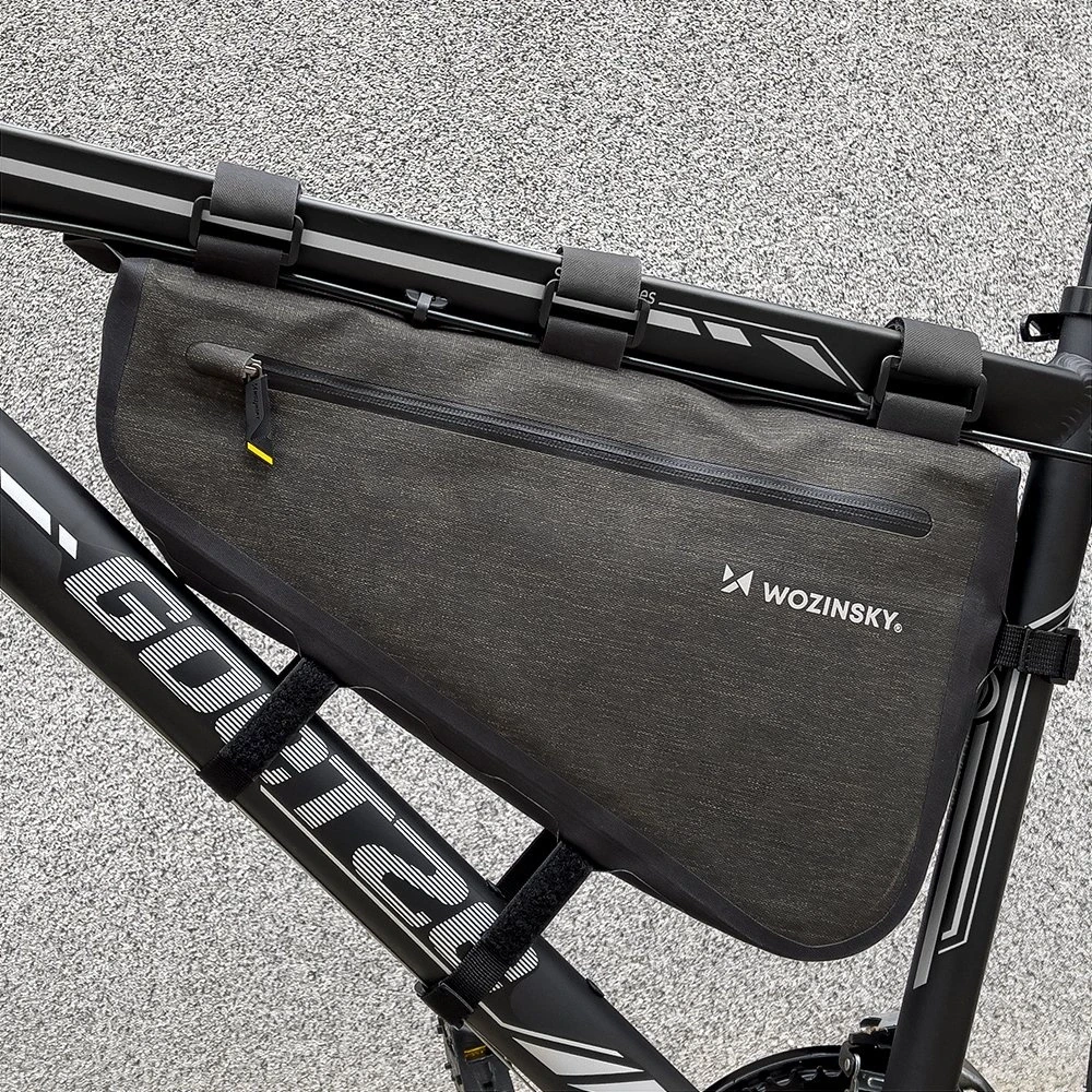 Wozinsky bicycle frame bag 3.5 l pilkos spalvos (WBB15BK)