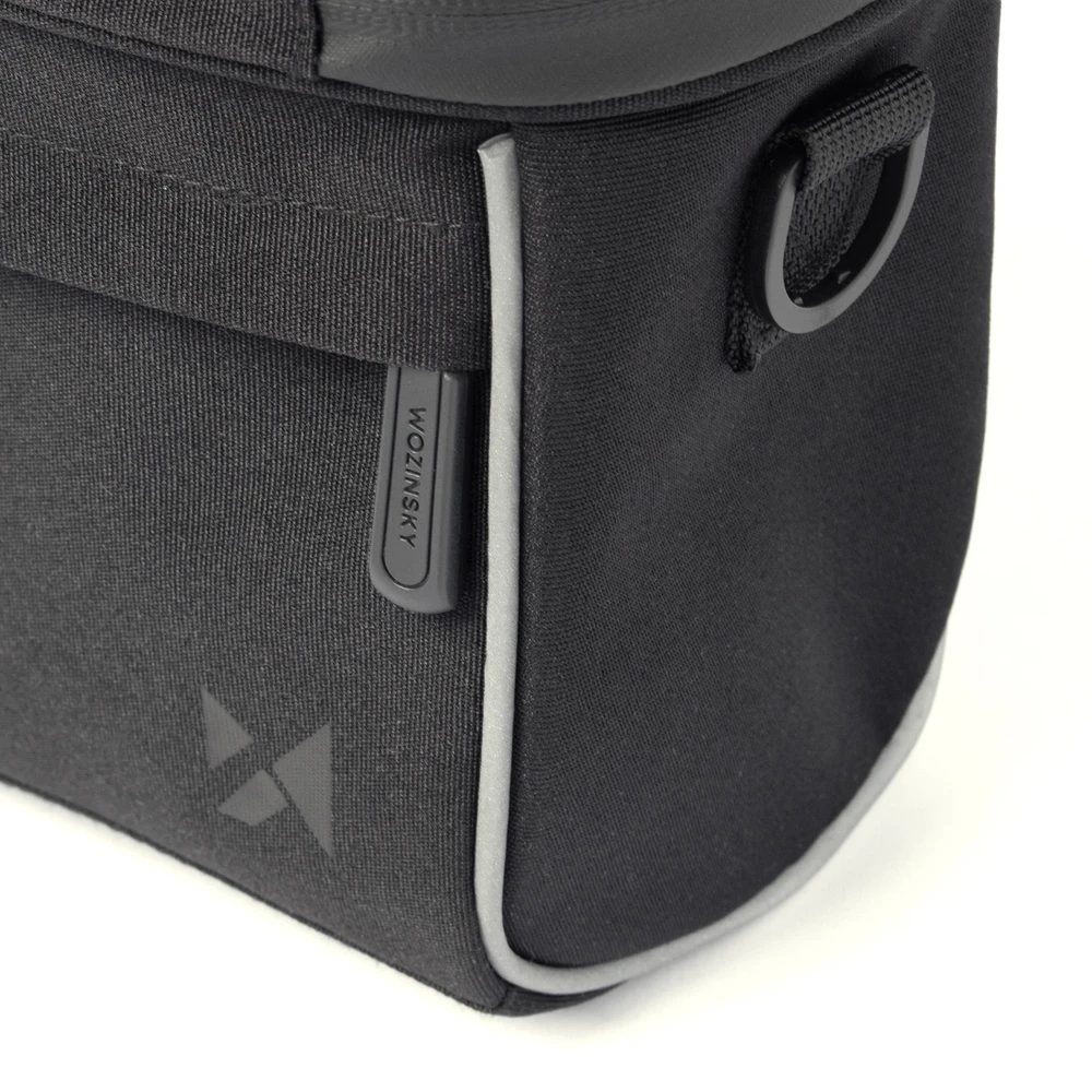 Wozinsky bicycle handlebar bag bike shoulder bag juodos spalvos (WBHBB-01)