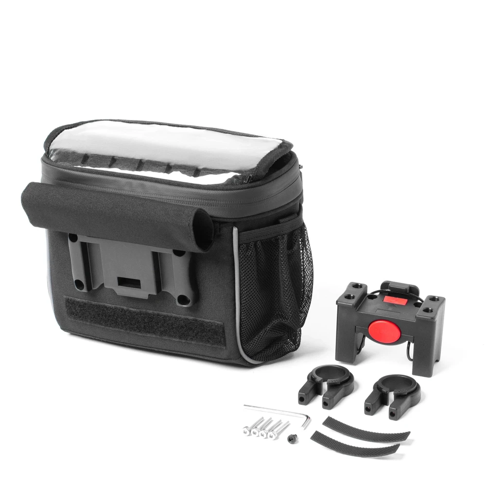 Wozinsky bicycle handlebar bag bike shoulder bag juodos spalvos (WBHBB-01)