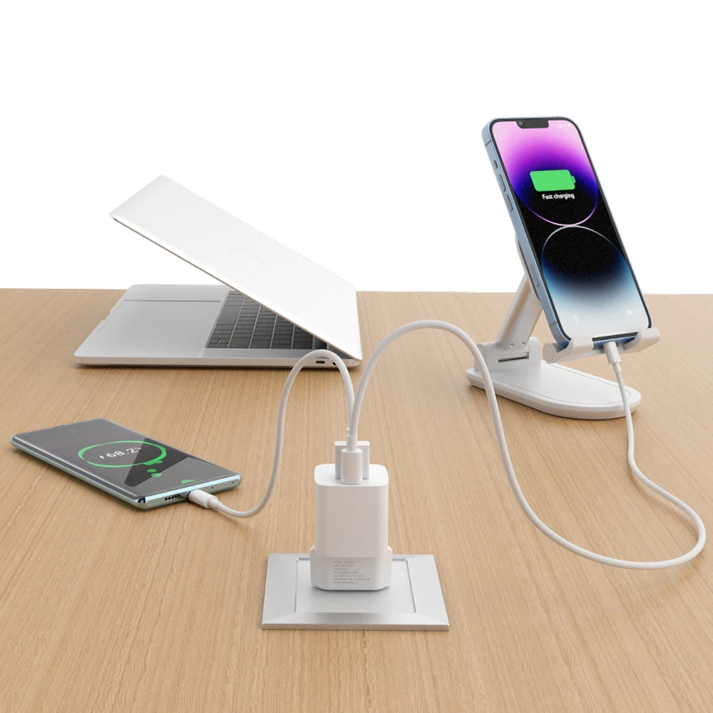 Wozinsky CMWCW 20W USB-C / USB-A laidinis įkroviklis – baltos spalvos
