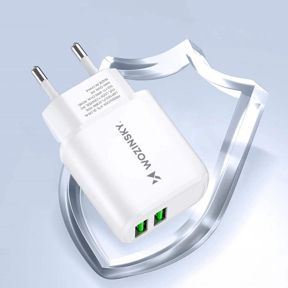 Įkroviklis Wozinsky (CUWCW) (2xUSB 2.4A) baltas