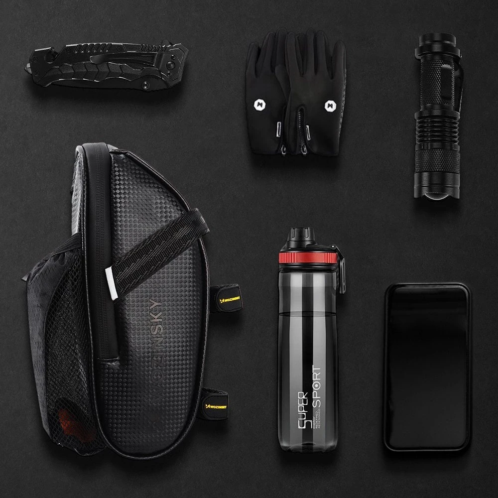Wozinsky bike saddle bag 1.5 l juodos spalvos (WBB20BK)