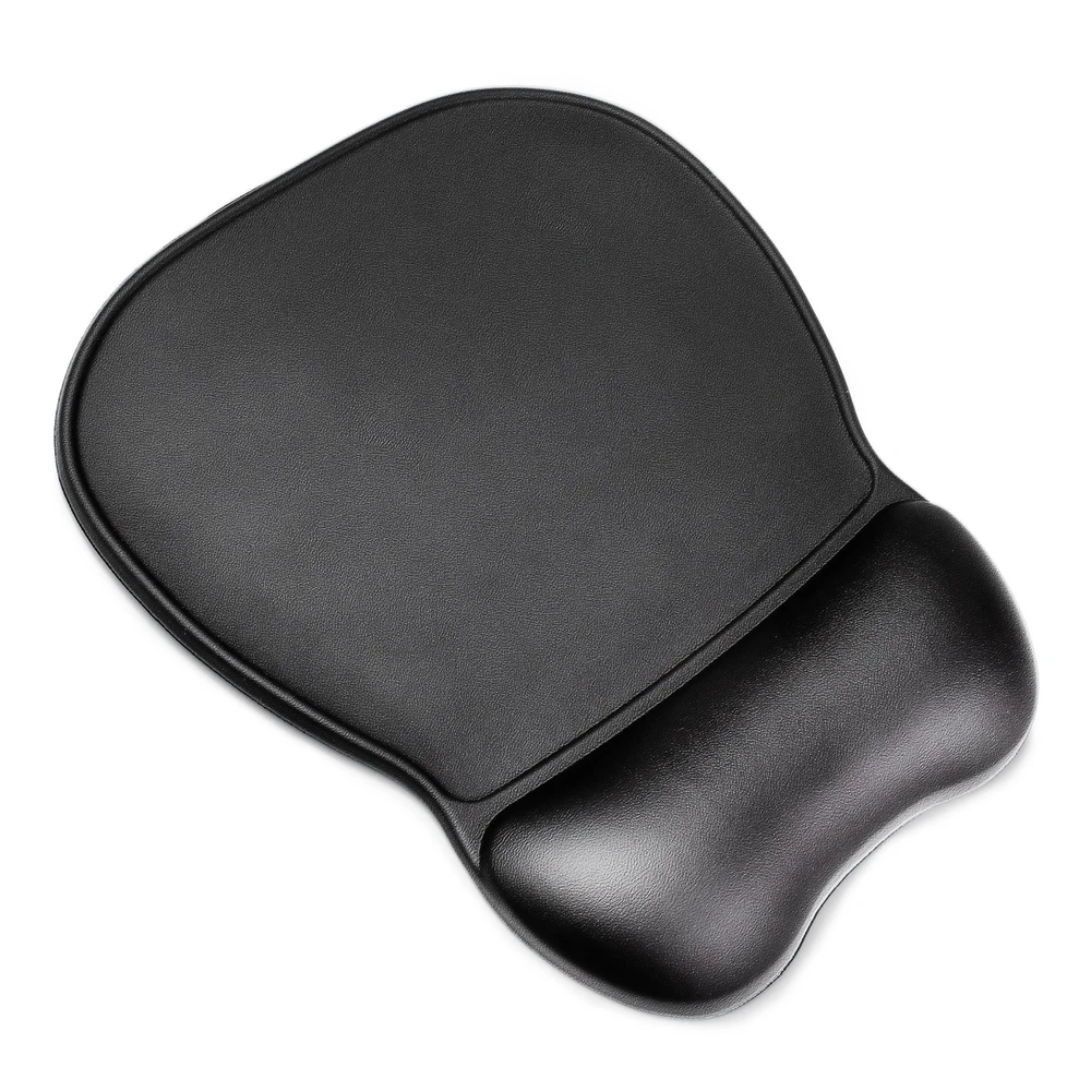 Wozinsky Ergonomic Pelės kilimėlis and Riešo atrama Gel Eco Leather Large Anti-Slip – juodos spalvos