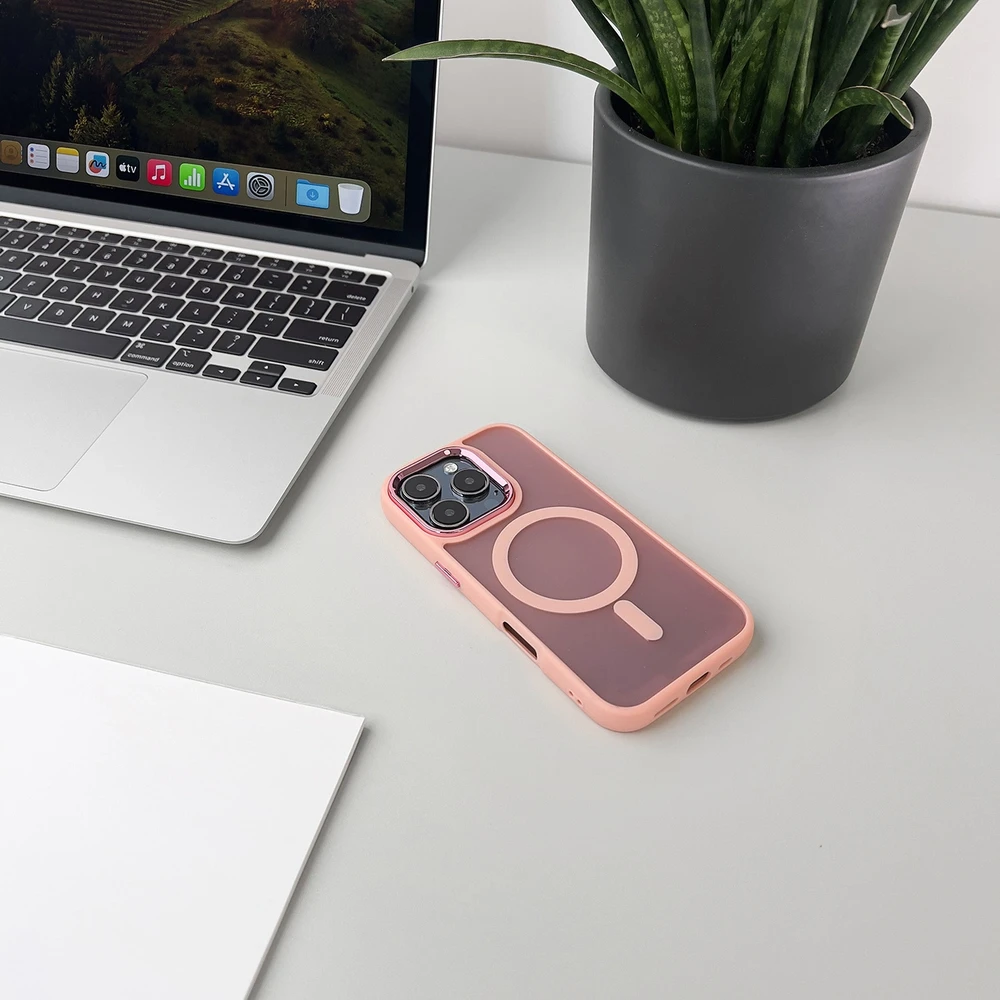 Wozinsky Fashion MagSafe for Samsung Galaxy S25 – dėklas telefonui rožinės spalvos