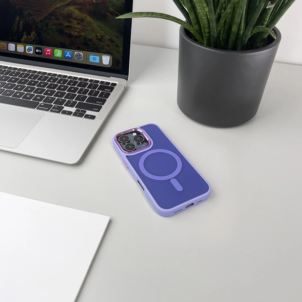 Wozinsky Fashion with MagSafe for Samsung Galaxy S24 FE – dėklas telefonui violetinės spalvos