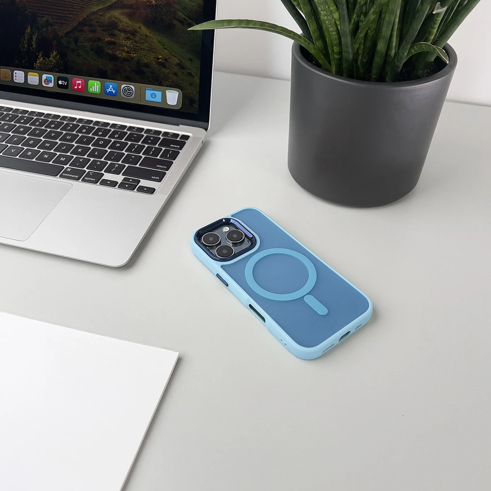 Wozinsky Fashion with MagSafe for Samsung Galaxy S24 FE – dėklas telefonui mėlynos spalvos