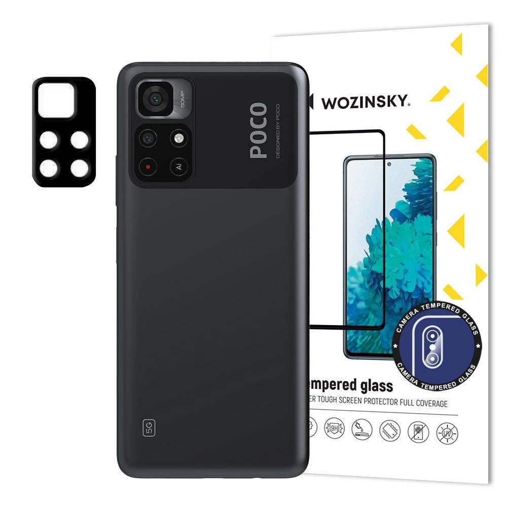 Wozinsky Full Camera Glass 9H Full Camera Apsauginis stiklas, skirtas Xiaomi Poco M4 Pro 5G kamerai