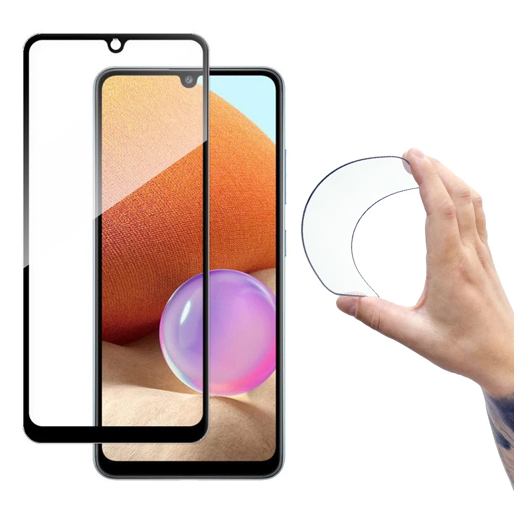 Wozinsky Full Cover Flexi Nano Glass Hybrid ekrano apsauga su rėmeliu Samsung Galaxy A42 5G skaidrus