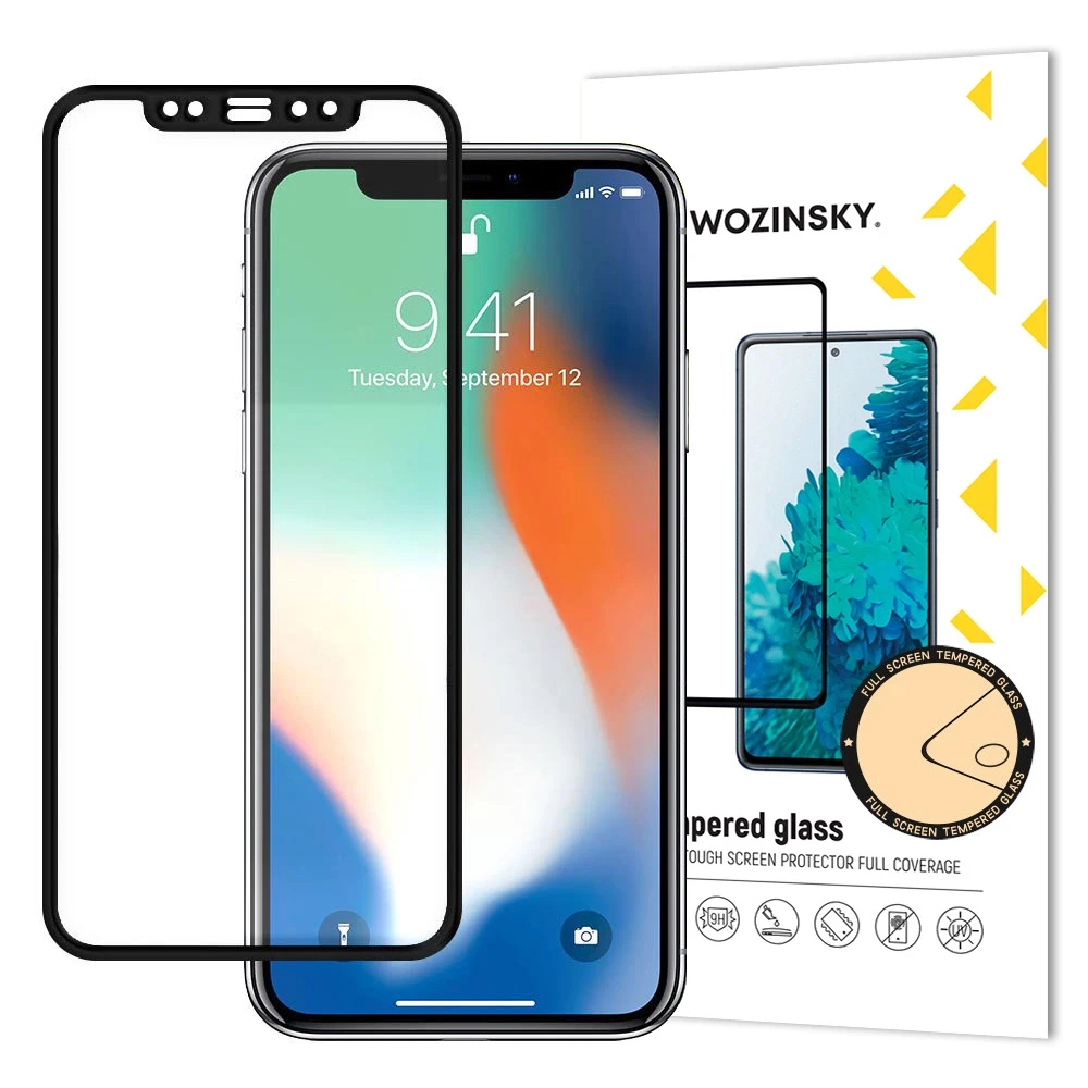 LCD apsauginis stikliukas Wozinsky 5D pritaikytas dėklui Apple iPhone XS Max/11 Pro Max juodas