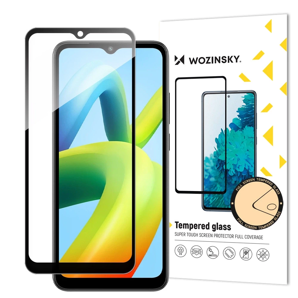 Wozinsky Full Glue Apsauginis stiklas Full Screen Xiaomi Redmi A1+ 9H with Juodas Frame