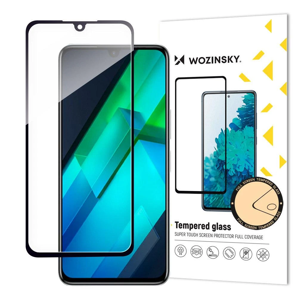 Wozinsky Full Glue Apsauginis stiklas Infinix Note 12 G96 Full Screen Protector Juodas (case friendly)