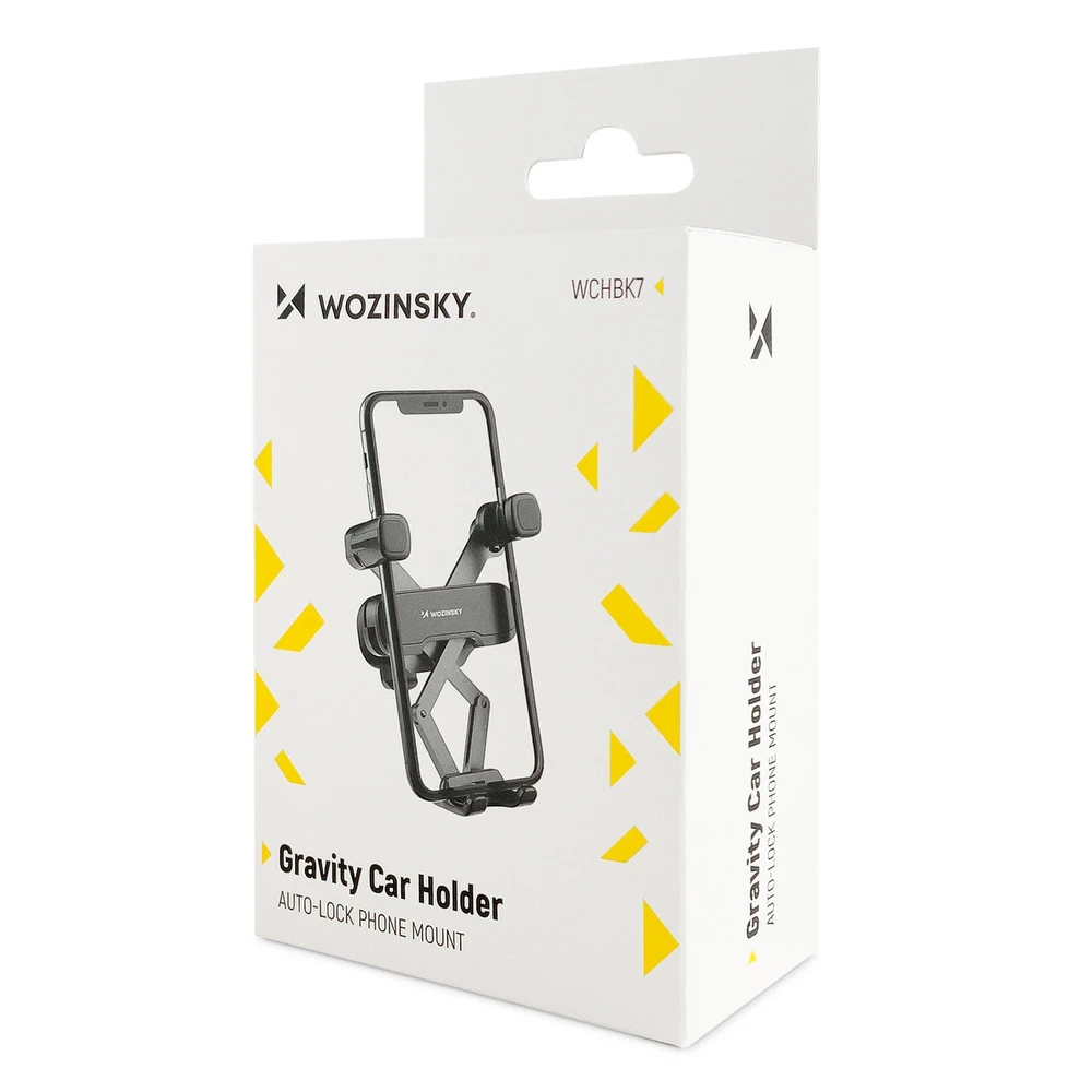 Wozinsky gravitacinis telefono laikiklis automobiliui juodos spalvos (WCHBK7)