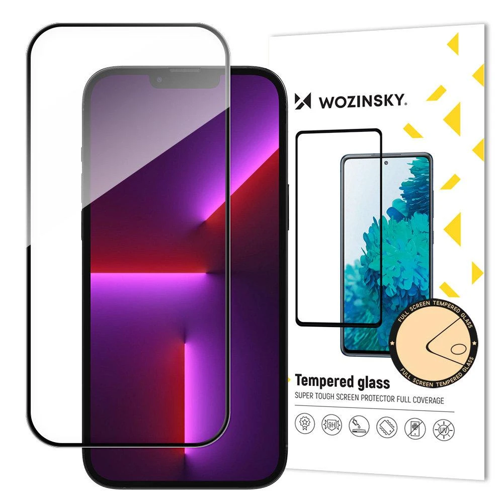 LCD apsauginis stikliukas Wozinsky 5D pritaikytas dėklui Apple iPhone 14 Pro Max juodas