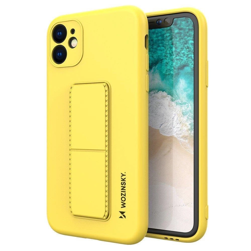 Wozinsky Kickstand dėklas skirtas Samsung Galaxy A72 4G, geltonas