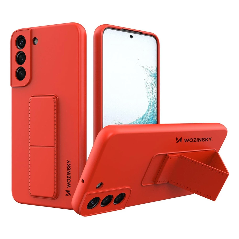 Wozinsky Kickstand dėklas skirtas Samsung Galaxy S22 +, raudonas