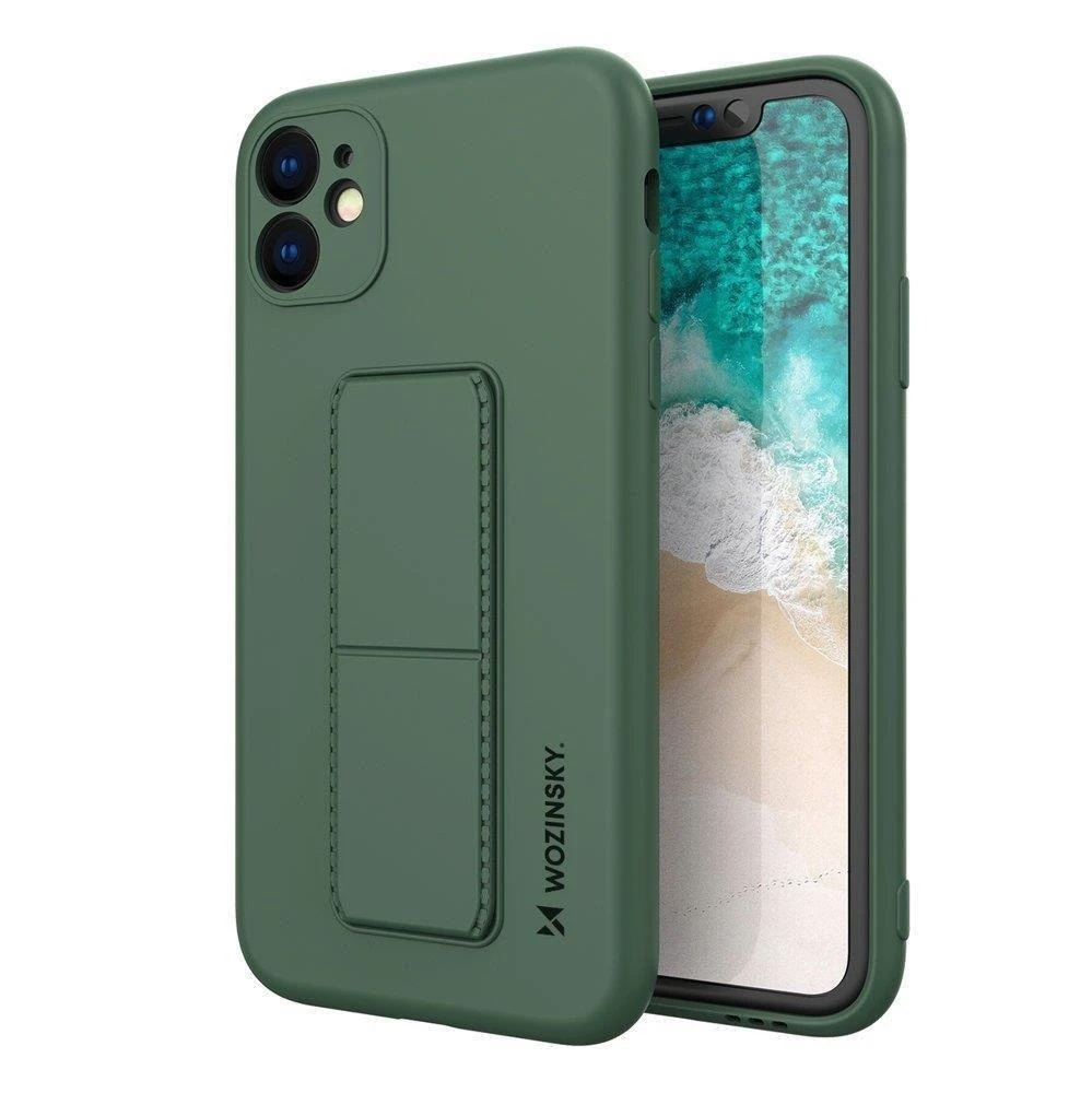 Wozinsky Kickstand dėklas skirtas Samsung Galaxy A22 4G, tamsiai žalias