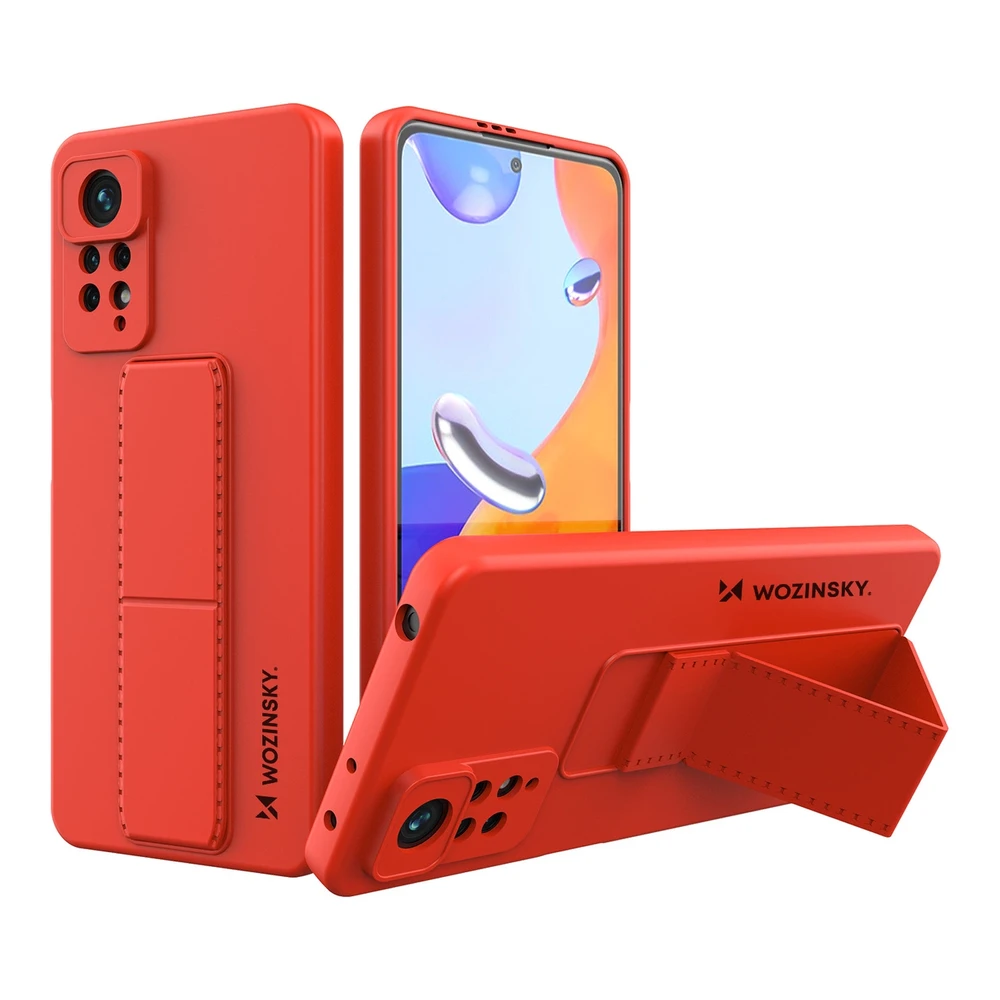 Wozinsky Kickstand dėklas skirtas Xiaomi Redmi Note 11 Pro, raudonas