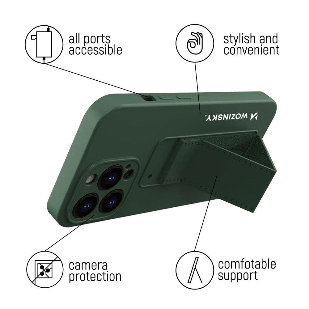 Wozinsky Kickstand dėklas skirtas Xiaomi Redmi Note 11S / Note 11, juodas