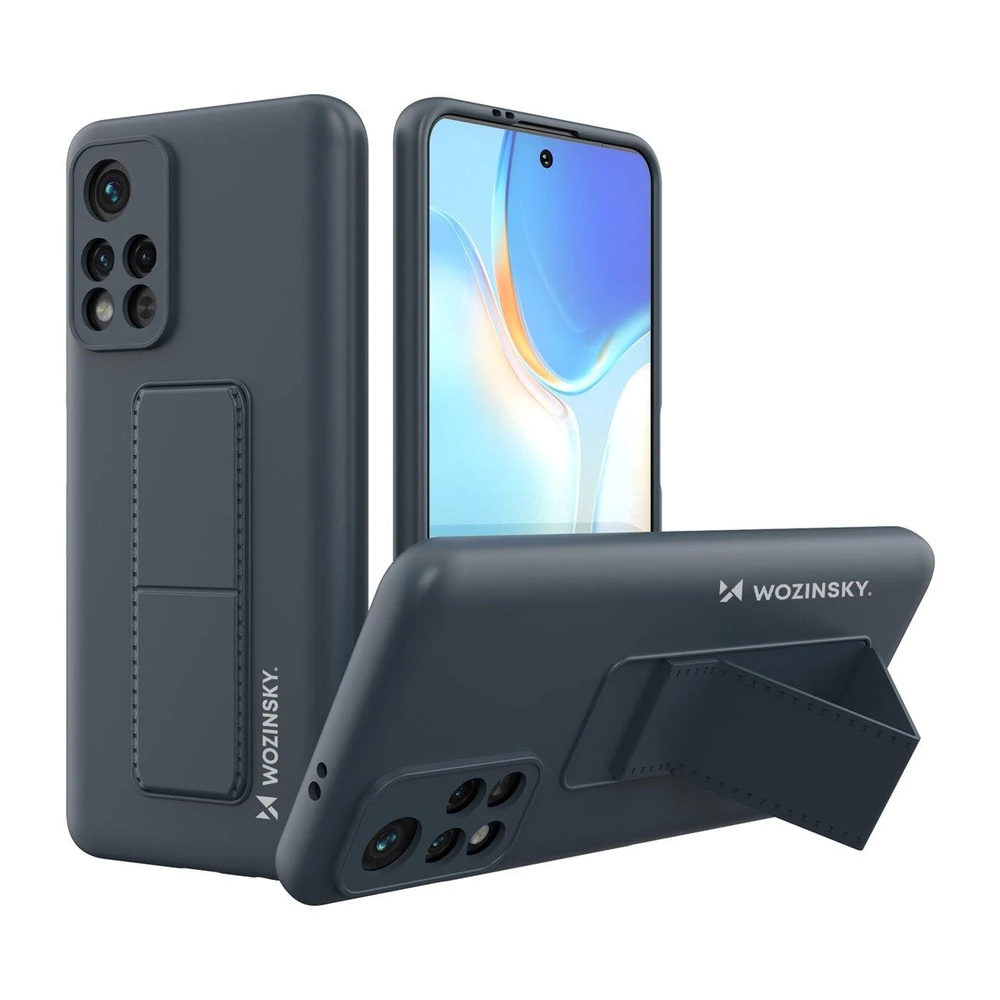 Wozinsky Kickstand dėklas skirtas Xiaomi Redmi 10, tamsiai mėlynas