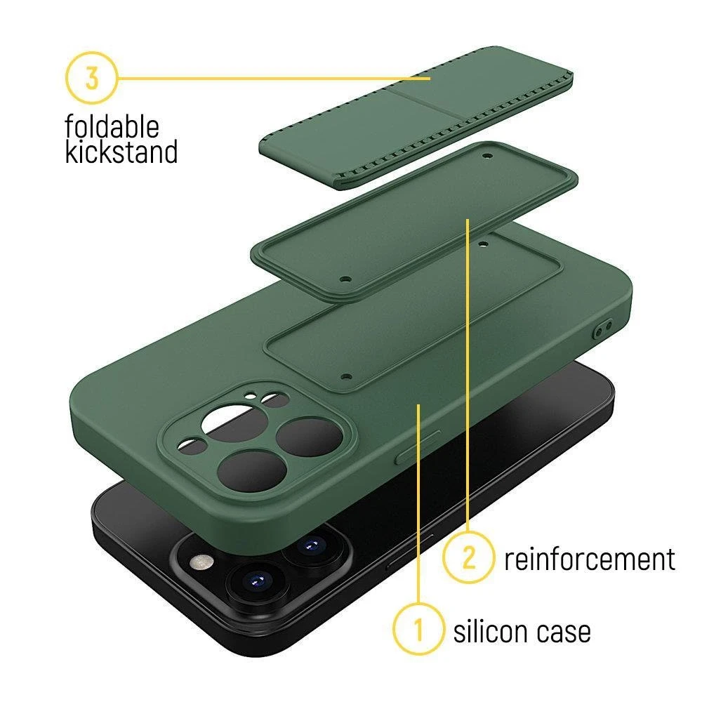Wozinsky Kickstand dėklas skirtas Xiaomi Redmi 10, tamsiai mėlynas